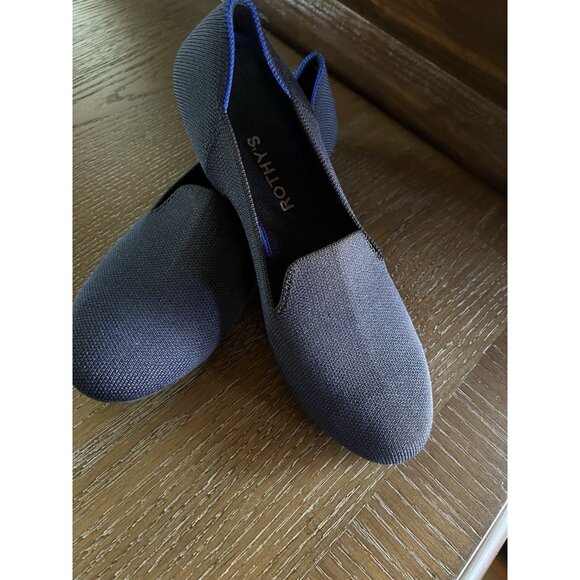 Rothy's The Loafer Classic Navy Knit Fabric Slip On Flats Women’s US 8.5 - Picture 6 of 15